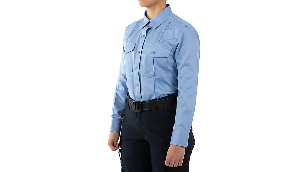 First Tactical Cotton Station Long Sleeve Shirt - Womens, Medium Blue, 2XL, 121009-781-XXL-R