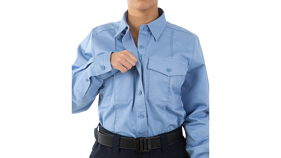 First Tactical Cotton Station Long Sleeve Shirt - Womens, Medium Blue, 2XL, 121009-781-XXL-R