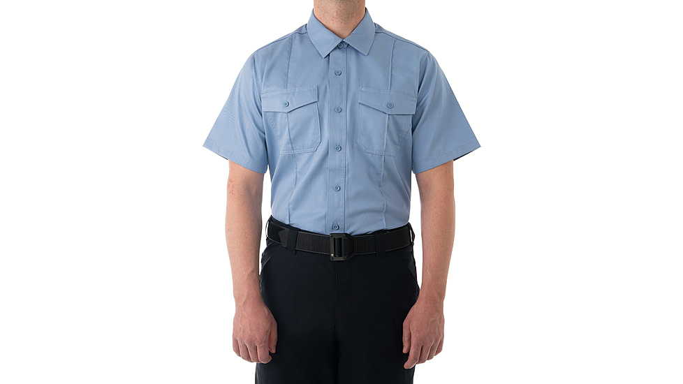 First Tactical Cotton Station Short Sleeve Shirt - Men's, Regular, Medium Blue, 2XL, 112008-781-XXL-R