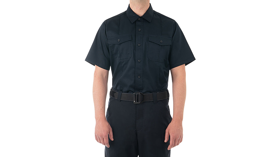First Tactical Cotton Station Short Sleeve Shirt - Men's, Regular, Midnight Navy, Medium, 112008-729-M-R