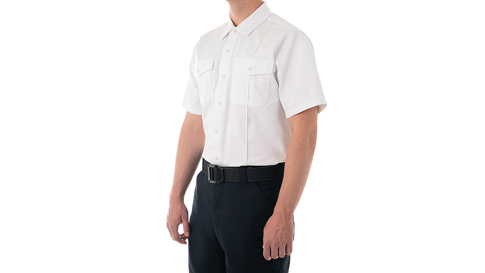First Tactical Cotton Station Short Sleeve Shirt - Mens, White, Regular/3XL, 112008-010-3XL-R