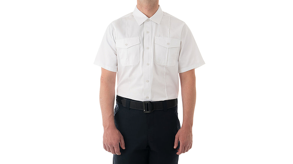 First Tactical Cotton Station Short Sleeve Shirt - Mens, White, Regular/3XL, 112008-010-3XL-R