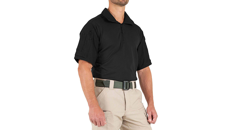 First Tactical Defender Short Sleeve Shirt - Mens, Tall, Black, Extra Large, 112017-019-XL-T