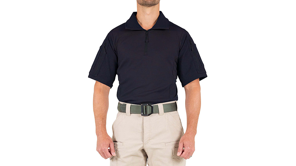 First Tactical Defender Short Sleeve Shirt - Mens, Tall, Midnight Navy, Large, 112017-729-L-T