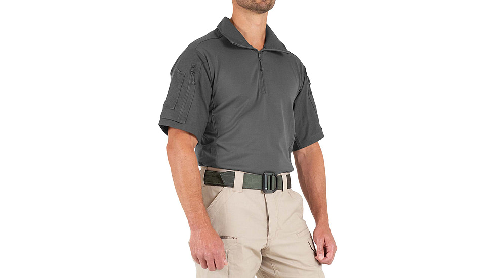 First Tactical Defender Short Sleeve Shirt - Mens, Tall, Wolf Grey, Extra Large, 112017-036-XL-T