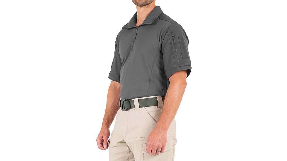 First Tactical Defender Short Sleeve Shirt - Mens, Tall, Wolf Grey, Extra Large, 112017-036-XL-T