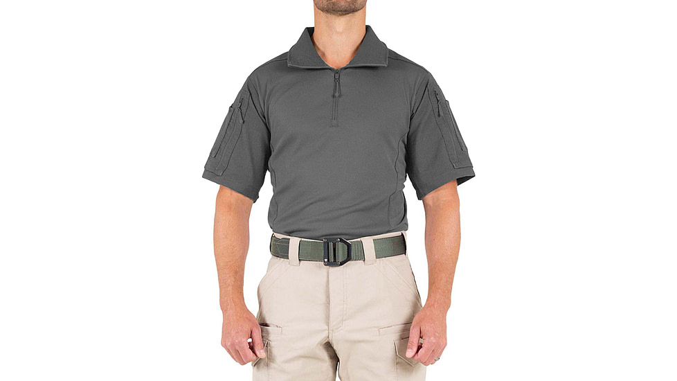 First Tactical Defender Short Sleeve Shirt - Mens, Tall, Wolf Grey, Extra Large, 112017-036-XL-T