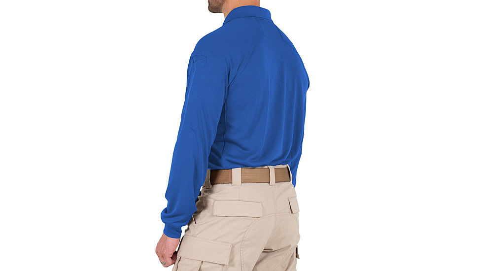 First Tactical Performance Long Sleeve Polo - Mens, Academy Blue, Tall/3XL, 111503-691-3XL-T