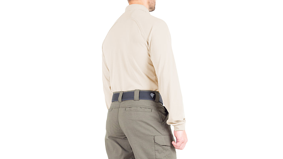 First Tactical Performance Long Sleeve Polo - Mens, Silver Tan, 2XL, 111503-065-XXL