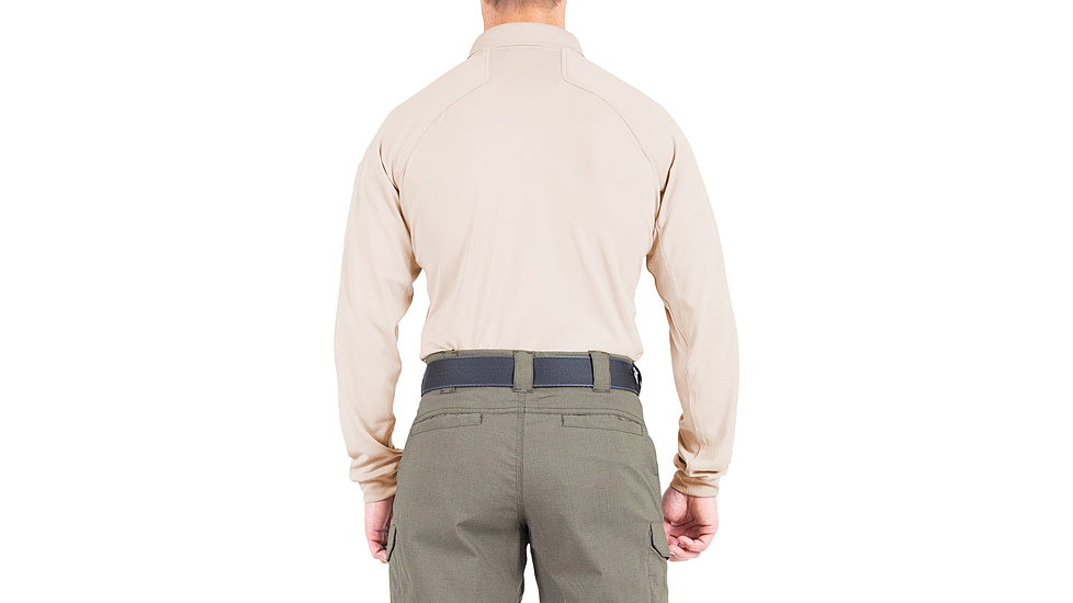 First Tactical Performance Long Sleeve Polo - Mens, Regular, Khaki, 5XL, 111503-055-5XL-R