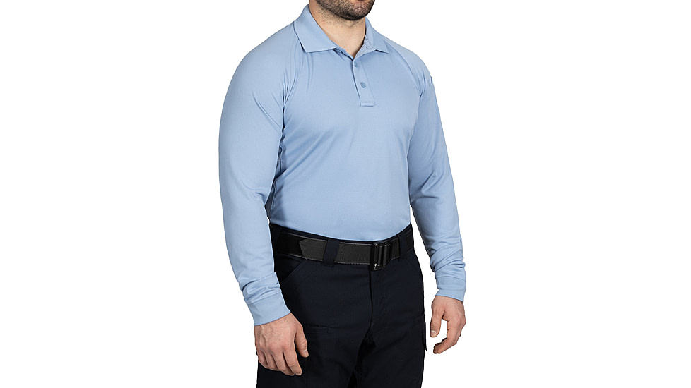 First Tactical Performance Long Sleeve Polo - Mens, Regular, Medium Blue, 6XL, 111503-781-6XL-R