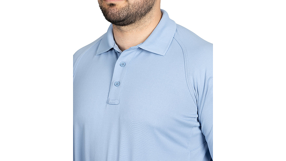 First Tactical Performance Long Sleeve Polo - Mens, Regular, Medium Blue, 6XL, 111503-781-6XL-R