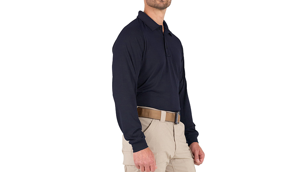 First Tactical Performance Long Sleeve Polo - Mens, Regular, Midnight Navy, 6XL, 111503-729-6XL-R