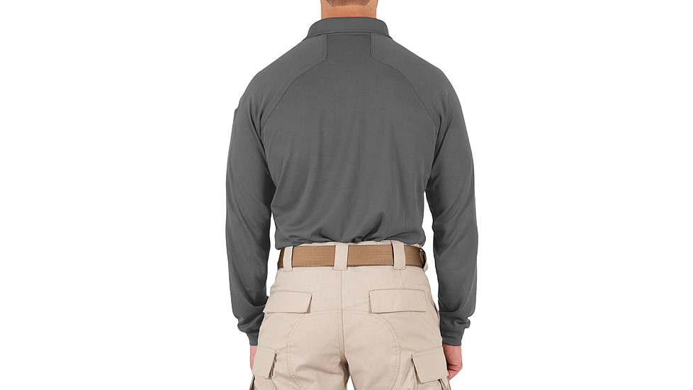 First Tactical Performance Long Sleeve Polo - Mens, Wolf Grey, Medium, 111503-036-M