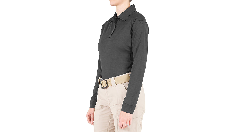 First Tactical Performance Long Sleeve Polo - Womens, Asphalt, 3XL, 121503-015-3XL