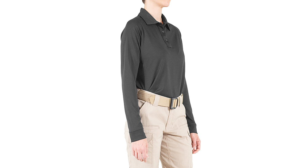 First Tactical Performance Long Sleeve Polo - Womens, Asphalt, 3XL, 121503-015-3XL