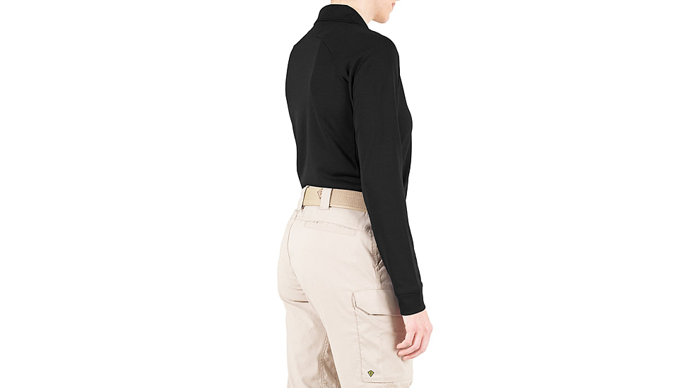 First Tactical Performance Long Sleeve Polo - Womens, Black, Medium, 121503-019-M