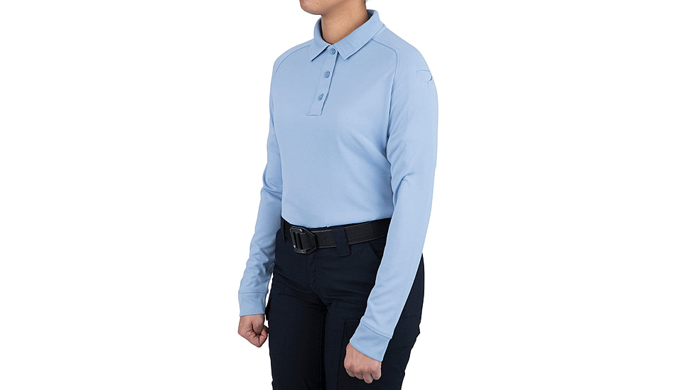 First Tactical Performance Long Sleeve Polo - Womens, Medium Blue, Large, 121503-781-L