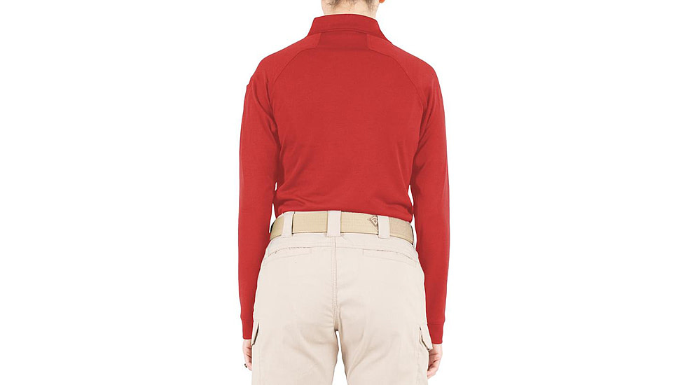 First Tactical Performance Long Sleeve Polo - Womens, Red, 2XL, 121503-400-XXL