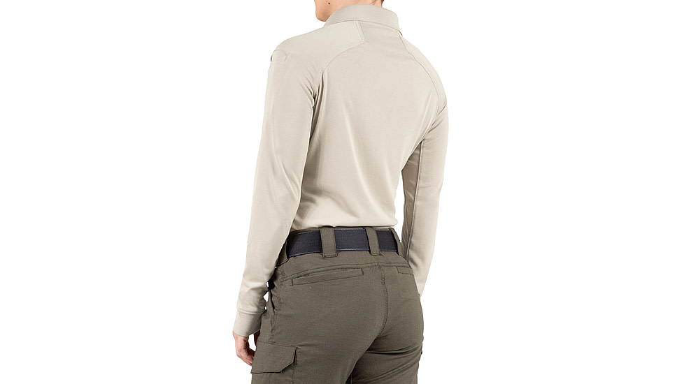 First Tactical Performance Long Sleeve Polo - Womens, Silver Tan, 3XL, 121503-065-3XL