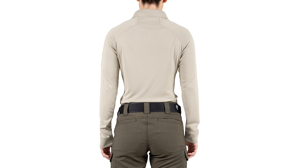 First Tactical Performance Long Sleeve Polo - Womens, Silver Tan, 3XL, 121503-065-3XL