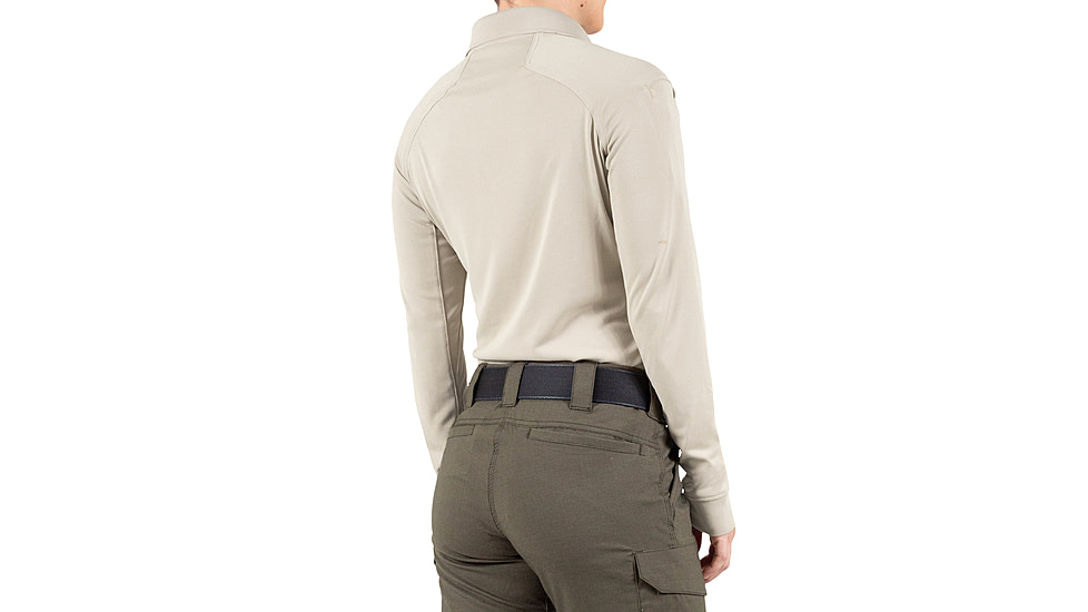 First Tactical Performance Long Sleeve Polo - Womens, Silver Tan, 3XL, 121503-065-3XL