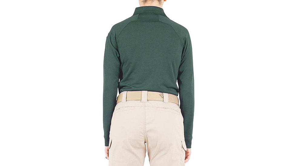 First Tactical Performance Long Sleeve Polo - Womens, Spruce Green, Extra Small, 121503-812-XS
