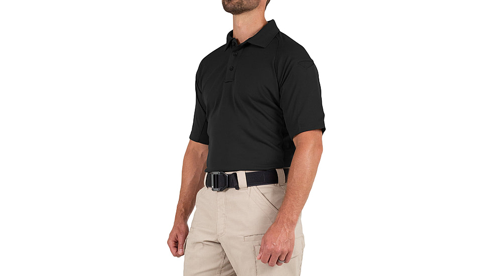 First Tactical Performance Short Sleeve Polo - Mens, Black, Tall/2XL, 112509-019-XXL-T