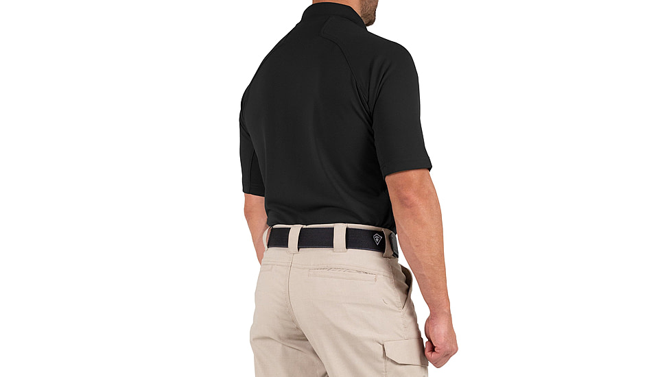First Tactical Performance Short Sleeve Polo - Mens, Black, Tall/2XL, 112509-019-XXL-T