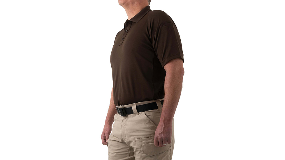 First Tactical Performance Short Sleeve Polo - Mens, Kodiak Brown, Small, 112509-182-S