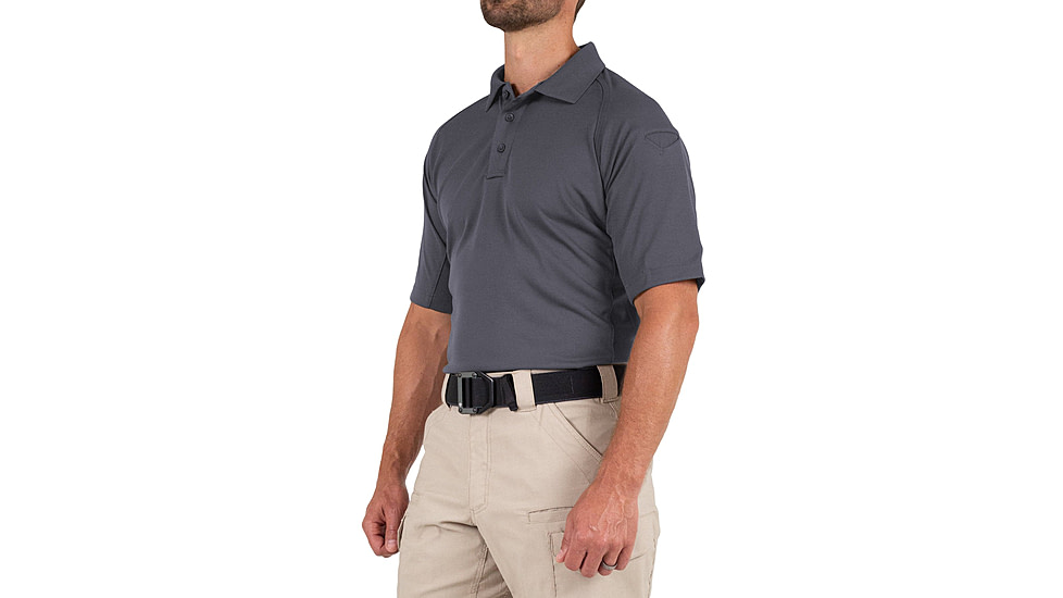First Tactical Performance Short Sleeve Polo - Mens, Tall, Asphalt, 5XL, 112509-015-5XL-T
