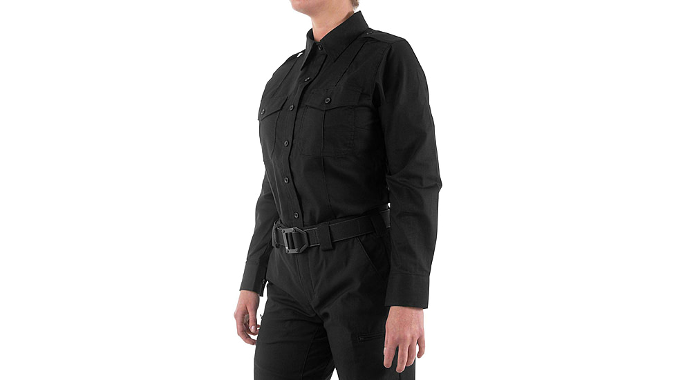 First Tactical Pro Duty Long Sleeve Shirt - Womens, Black, Medium, 121011-019-M-R