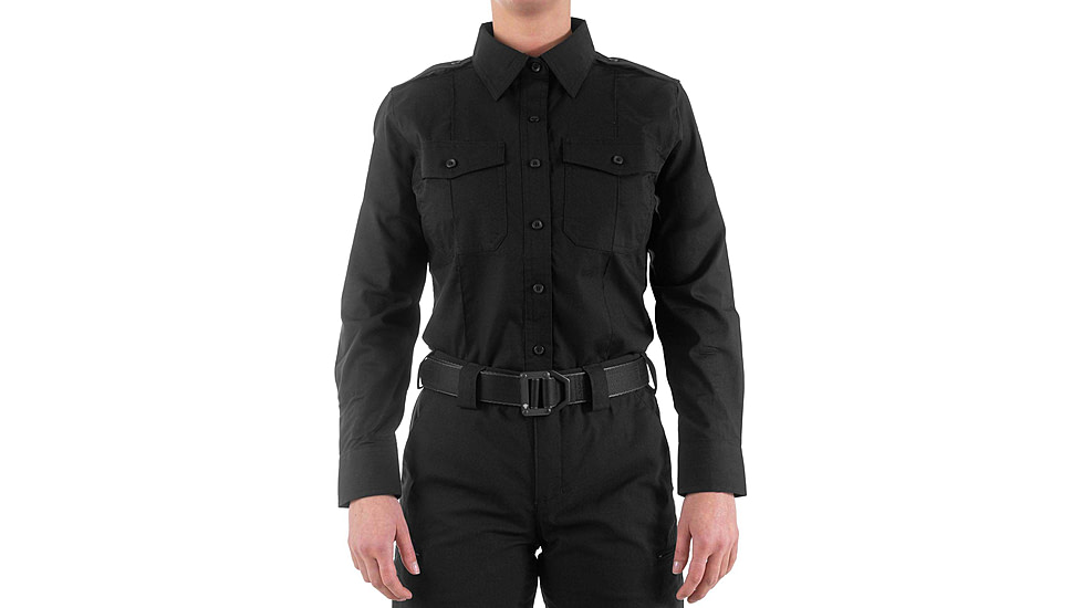First Tactical Pro Duty Long Sleeve Shirt - Womens, Black, Medium, 121011-019-M-R