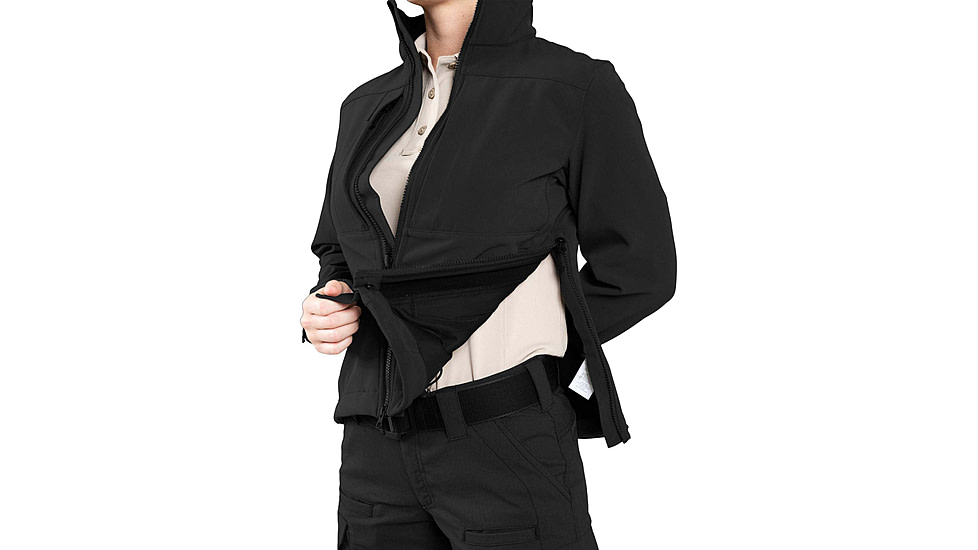 First Tactical Softshell Short Jacket - Womens, Black, Large, 128503-019-L