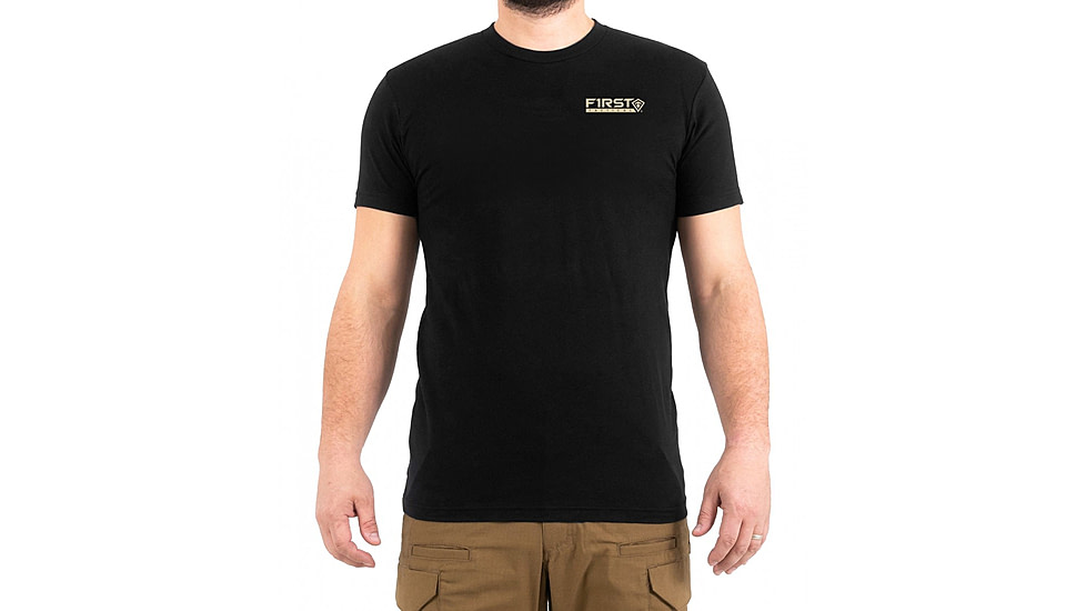 First Tactical Stars and Stripes Spear T-Shirt - Mens, Black, 2XL, 112555-019-XXL