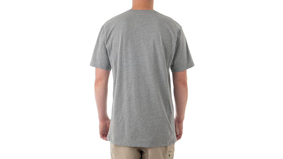 First Tactical Tactix Cotton Short Sleeve Tee - Mens, Heather Grey, Regular/3XL, 112501-016-3XL