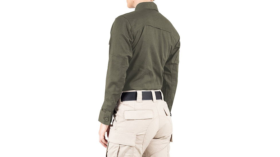 First Tactical V2 BDU Long Sleeve Shirt - Womens, OD Green, Medium, R, 121008-830-M-R