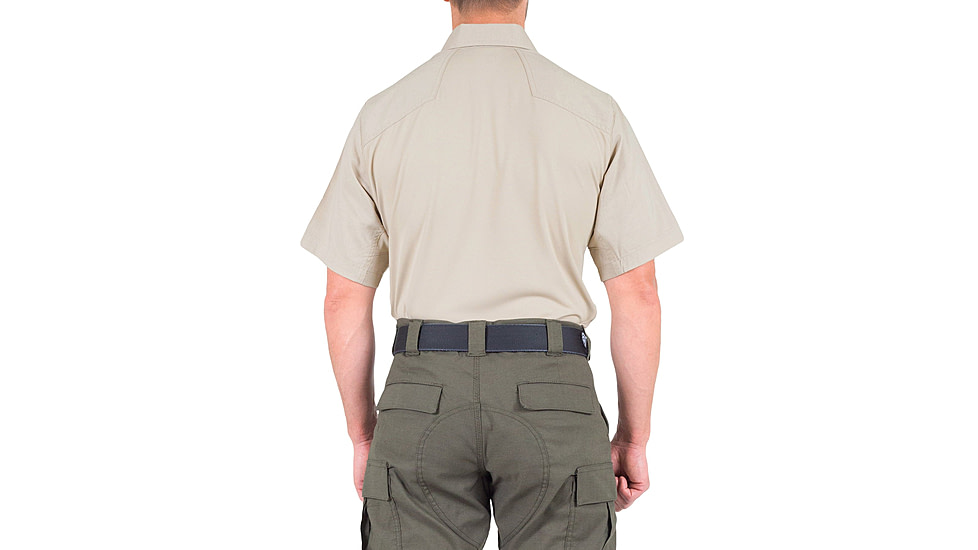 First Tactical V2 Pro Perf Short Sleeve Shirt - Mens, Silver Tan, Regular/Extra Small, 112012-065-XS-R
