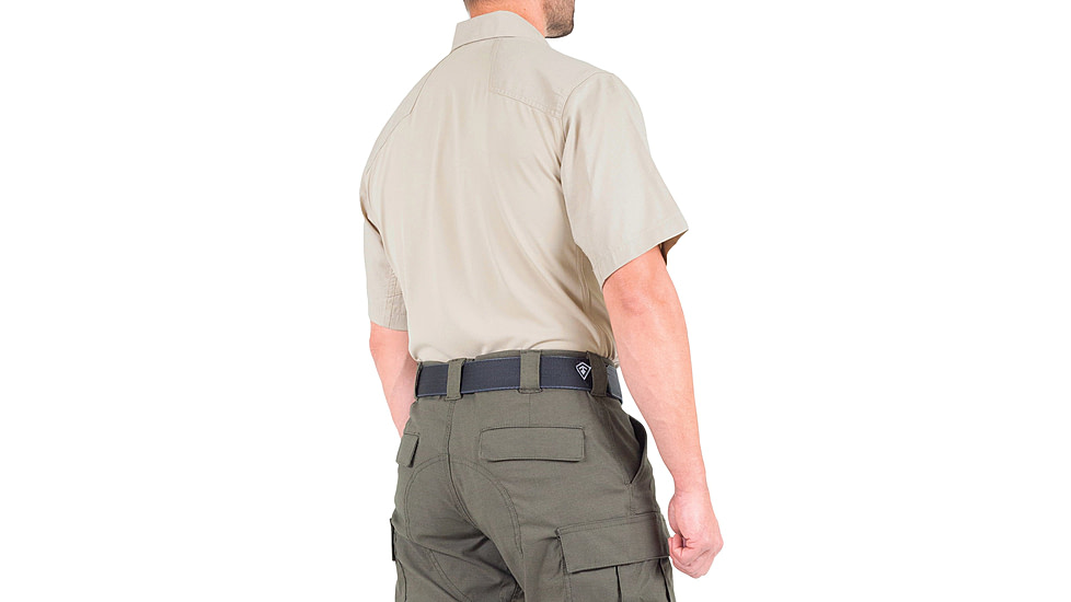 First Tactical V2 Pro Perf Short Sleeve Shirt - Mens, Silver Tan, Regular/Extra Small, 112012-065-XS-R