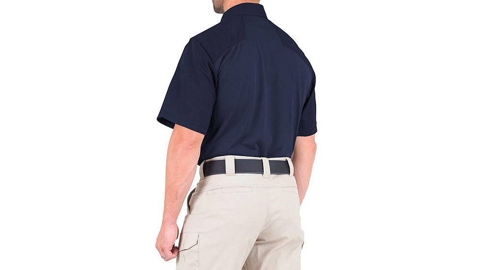First Tactical V2 Pro Performance Short Sleeve Shirt - Mens, Midnight Navy, Extra Large, T, 112012-729-XL-T