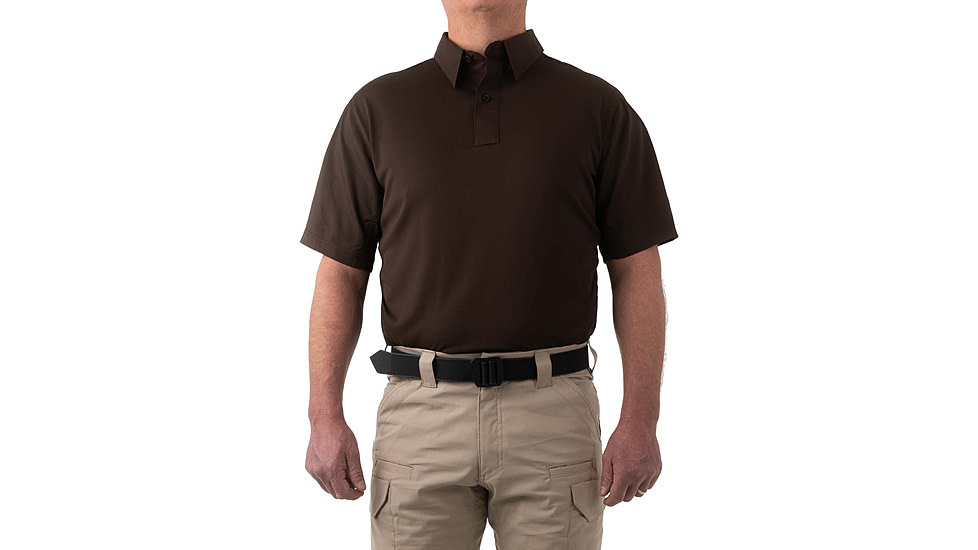 First Tactical V2 Pro Performance Short Sleeve Shirt, Tall - Mens, Kodiak Brown, Large, 112012-182-L-T