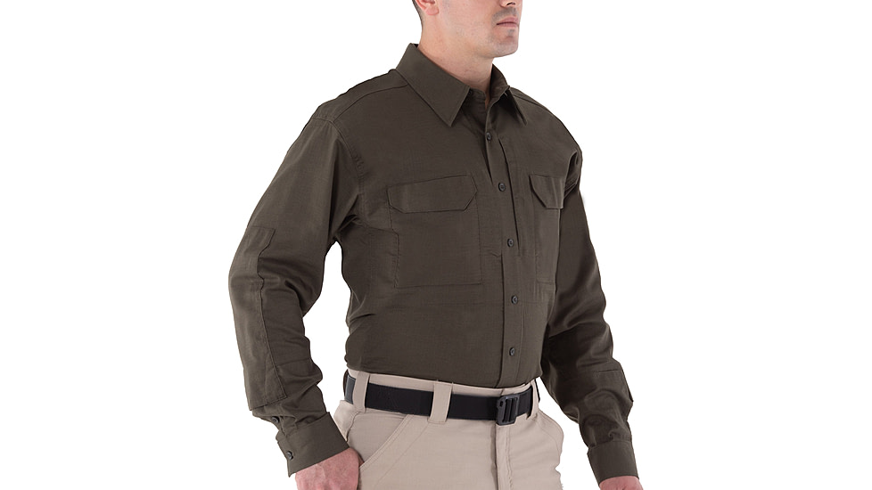 First Tactical V2 Tactical Long Sleeve Shirt - Mens, OD Green, Large, R, 111006-830-L-R