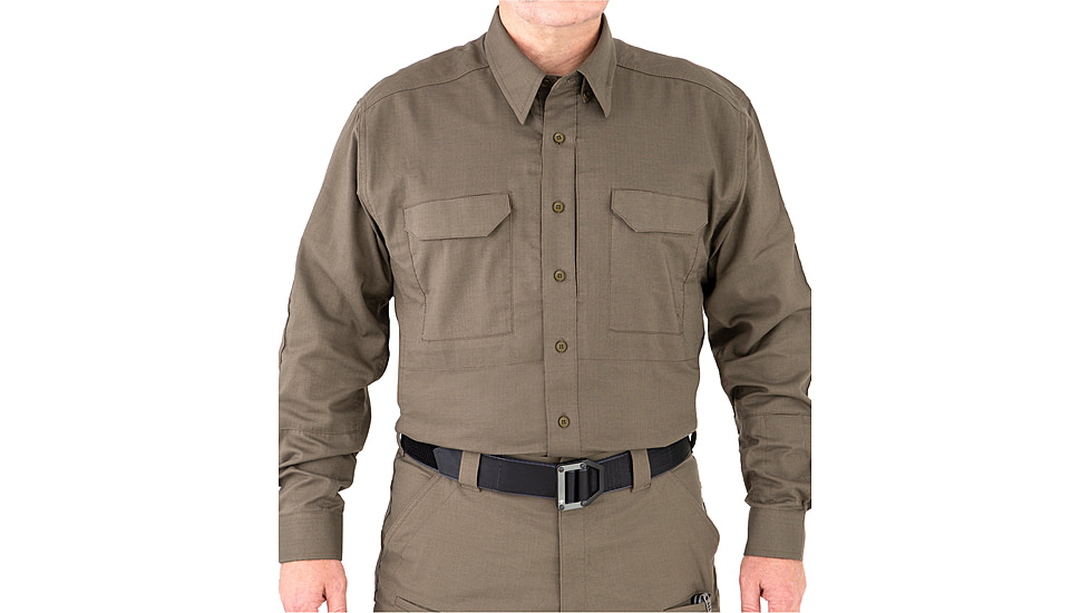 First Tactical V2 Tactical Long Sleeve Shirt - Mens, Ranger Green, Small, R, 111006-610-S-R