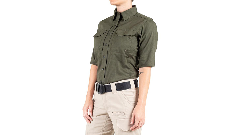 First Tactical V2 Tactical Short Sleeve Shirt - Womens, Ranger Green, 2XL, 122007-610-XXL
