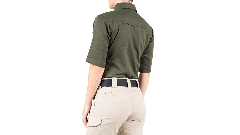 First Tactical V2 Tactical Short Sleeve Shirt - Womens, Ranger Green, 2XL, 122007-610-XXL