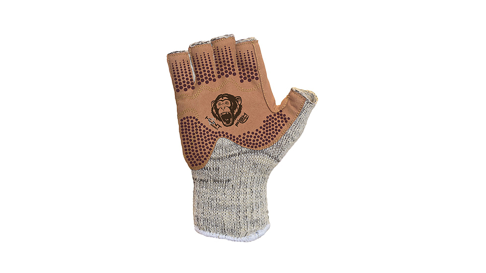 Fish Monkey Wooly Wool Half Finger, Wool Tan, 2XL, FM30-WHL-XXL