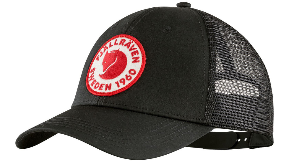 Fjallraven 1960 Logo Langtradarkeps, Black, Small/Medium, F78138-550-S/M