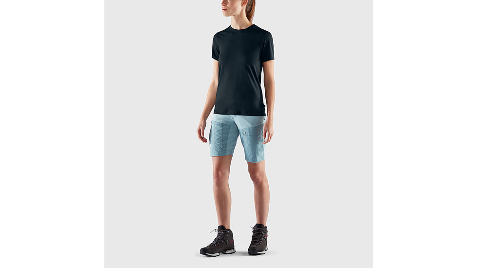 Fjallraven Abisko Wool Short Sleeve - Womens, Black, Small, F84101-550-S