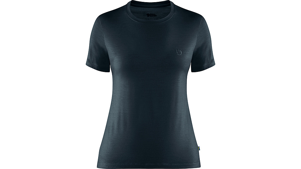 Fjallraven Abisko Wool Short Sleeve - Womens, Dark Navy, Extra Large, F84101-555-XL