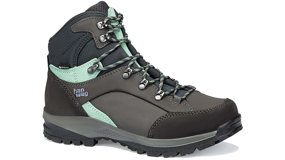 Hanwag Banks SF Extra GTX Boots - Women's, Asphalt/Mint, 9.5 US, H203101-064494-7